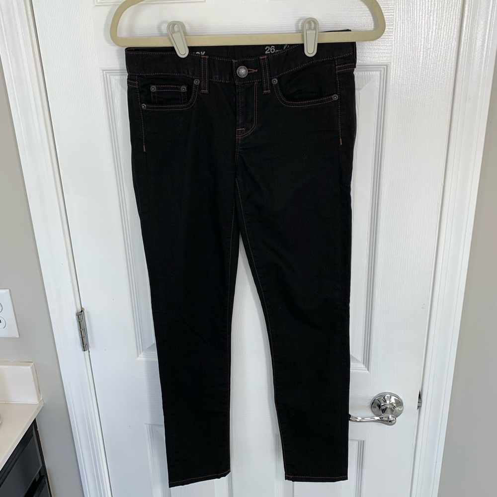 J.Crew Toothpick Ankle Black Sz 26 Jeans
